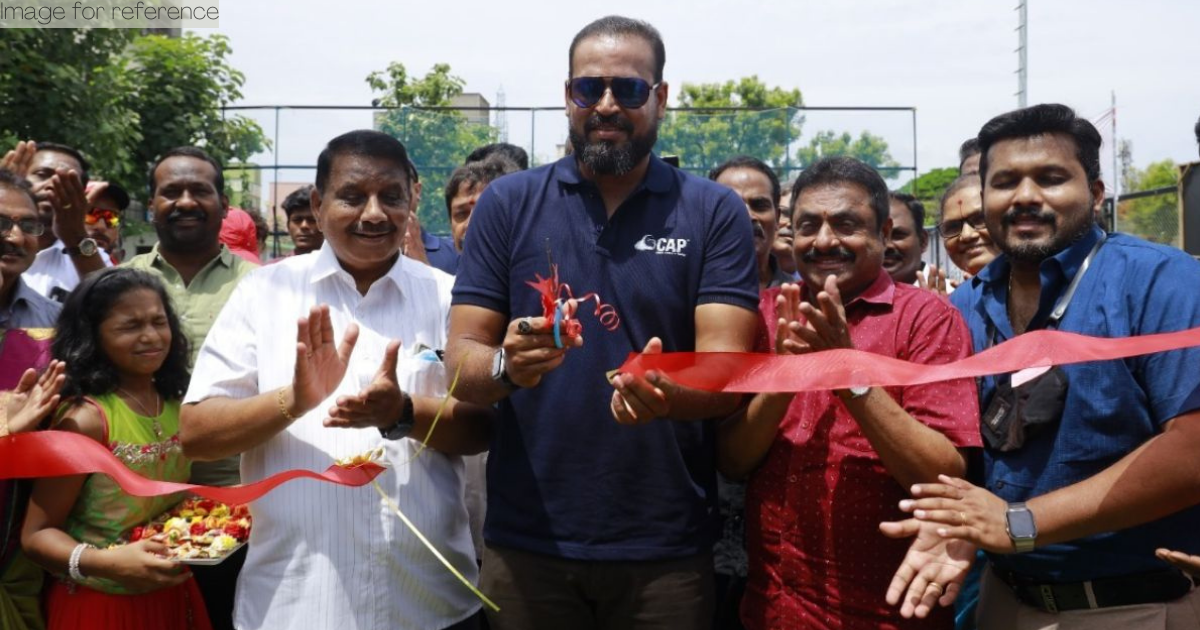 Yusuf Pathan inaugurates the 31st centre of Cricket Academy of Pathans (CAP) in Salem, Tamil Nadu